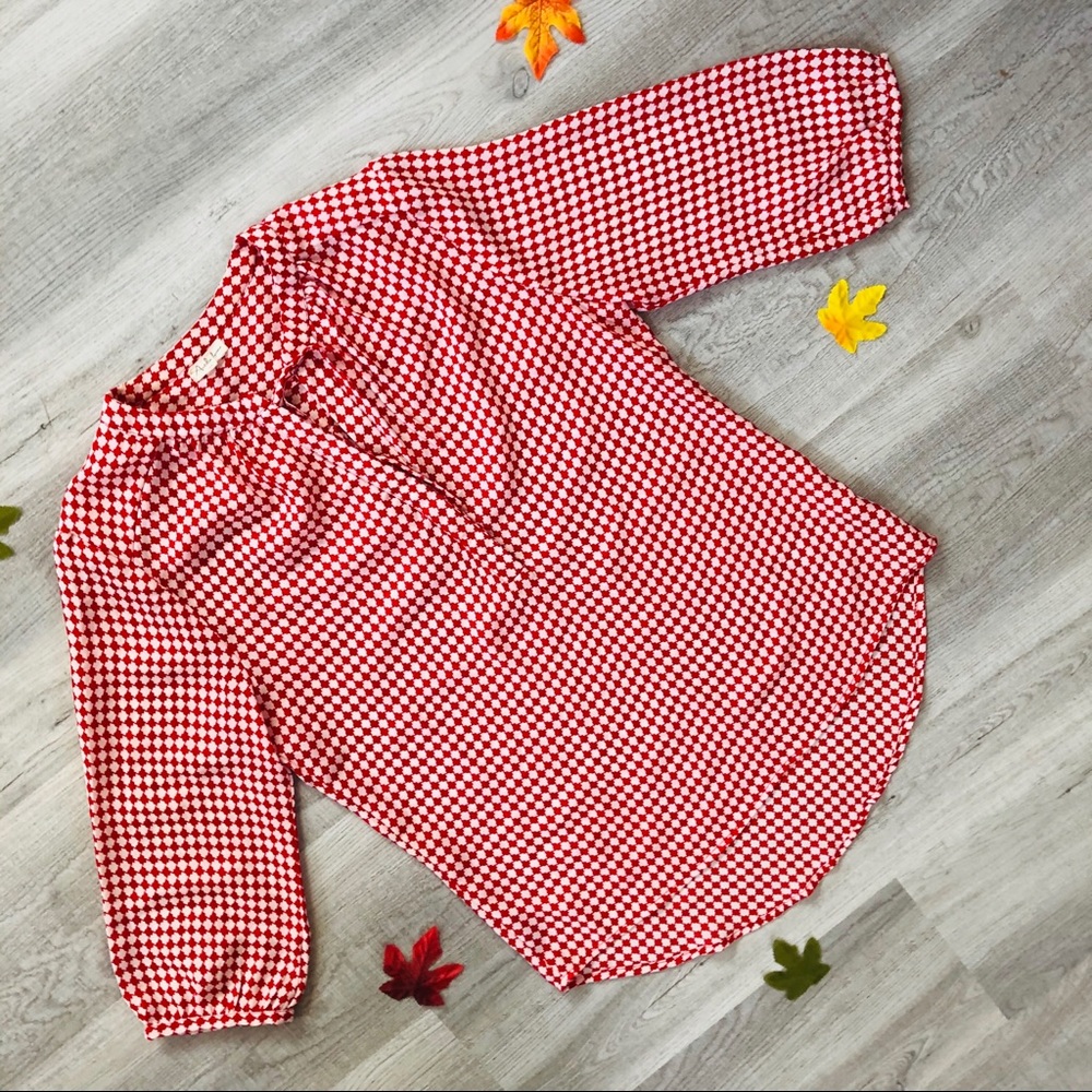 Antilia Femme Checkered Blouse 3/4 Sleeve